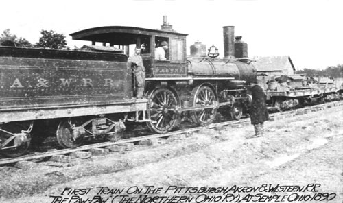 First Train on the Pittsburgh Akron& Western Railroad